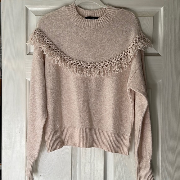 Sanctuary Fringe Cream Cozy Sweater XS - Picture 5 of 12